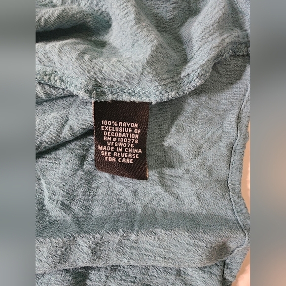 Lee Womens Deep V Neck Flowy Short Sleeve Casual Top - Picture 5 of 8